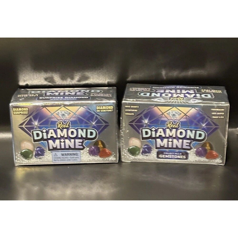 Real Diamond Mine Surprise Gemstone/Diamond Dig Kit 2 Pack